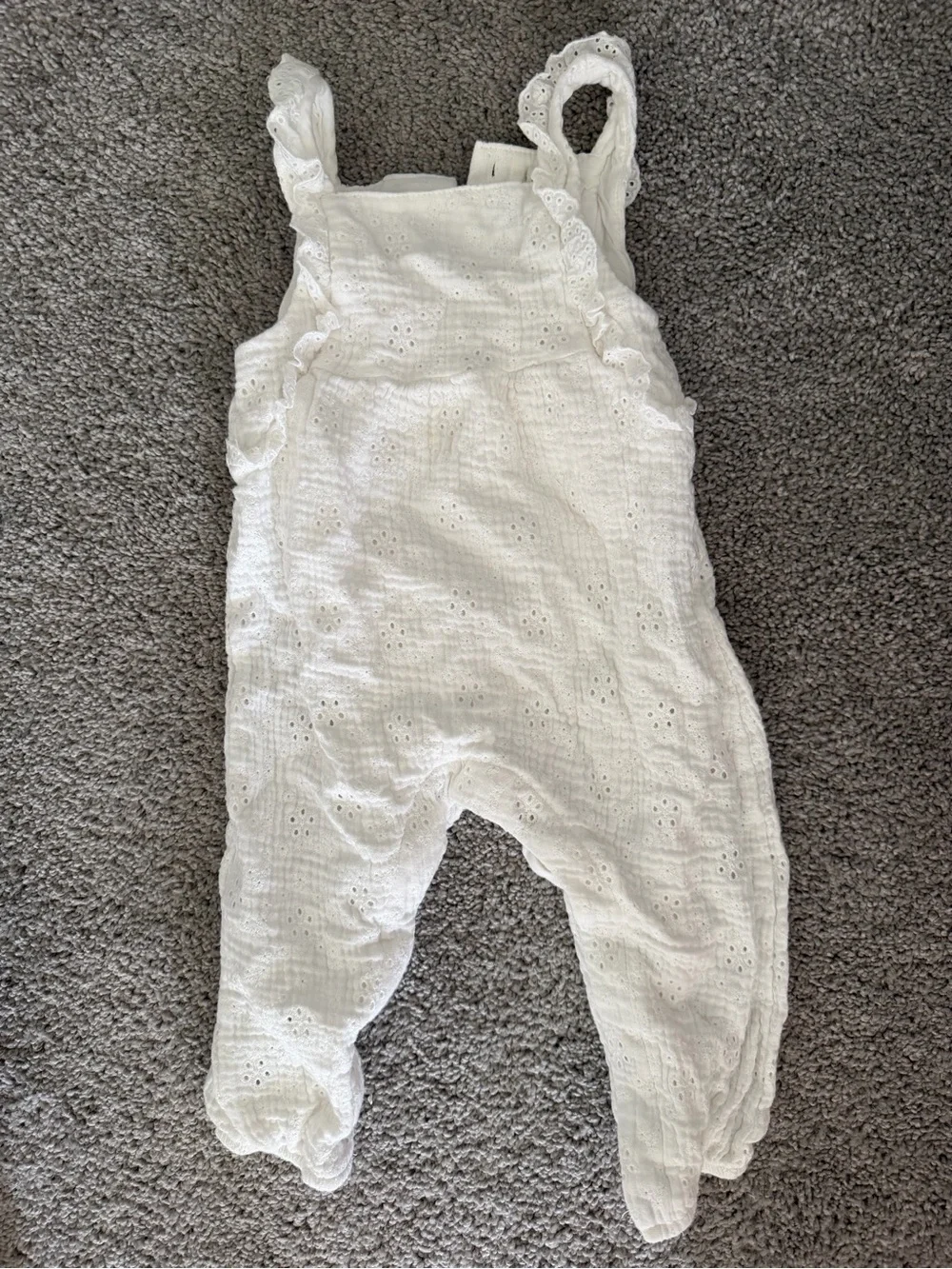 Swiss Embroidered Long Overalls